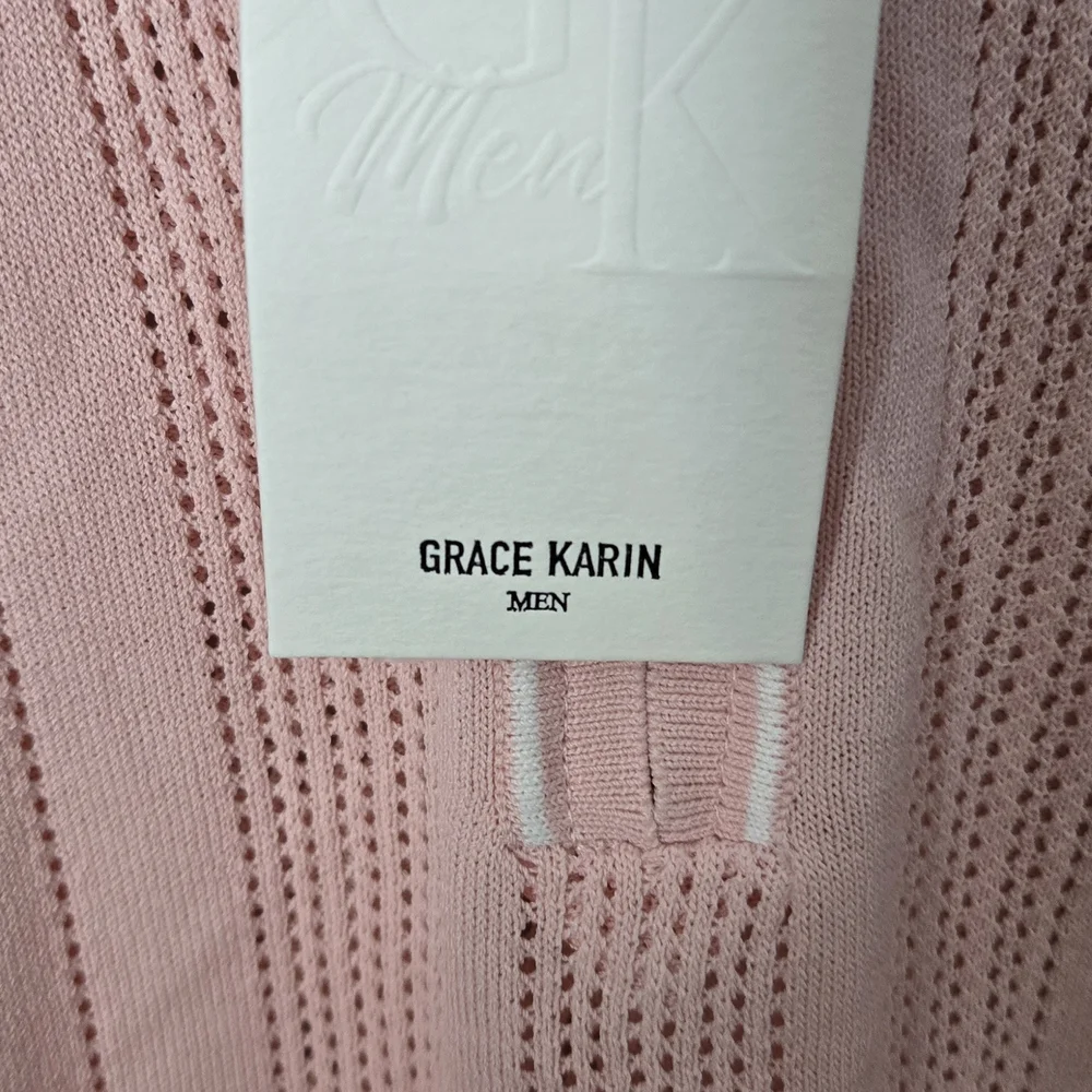 Grace Karin Mens Quarter Zip Polo Shirt - Picture 5 of 5